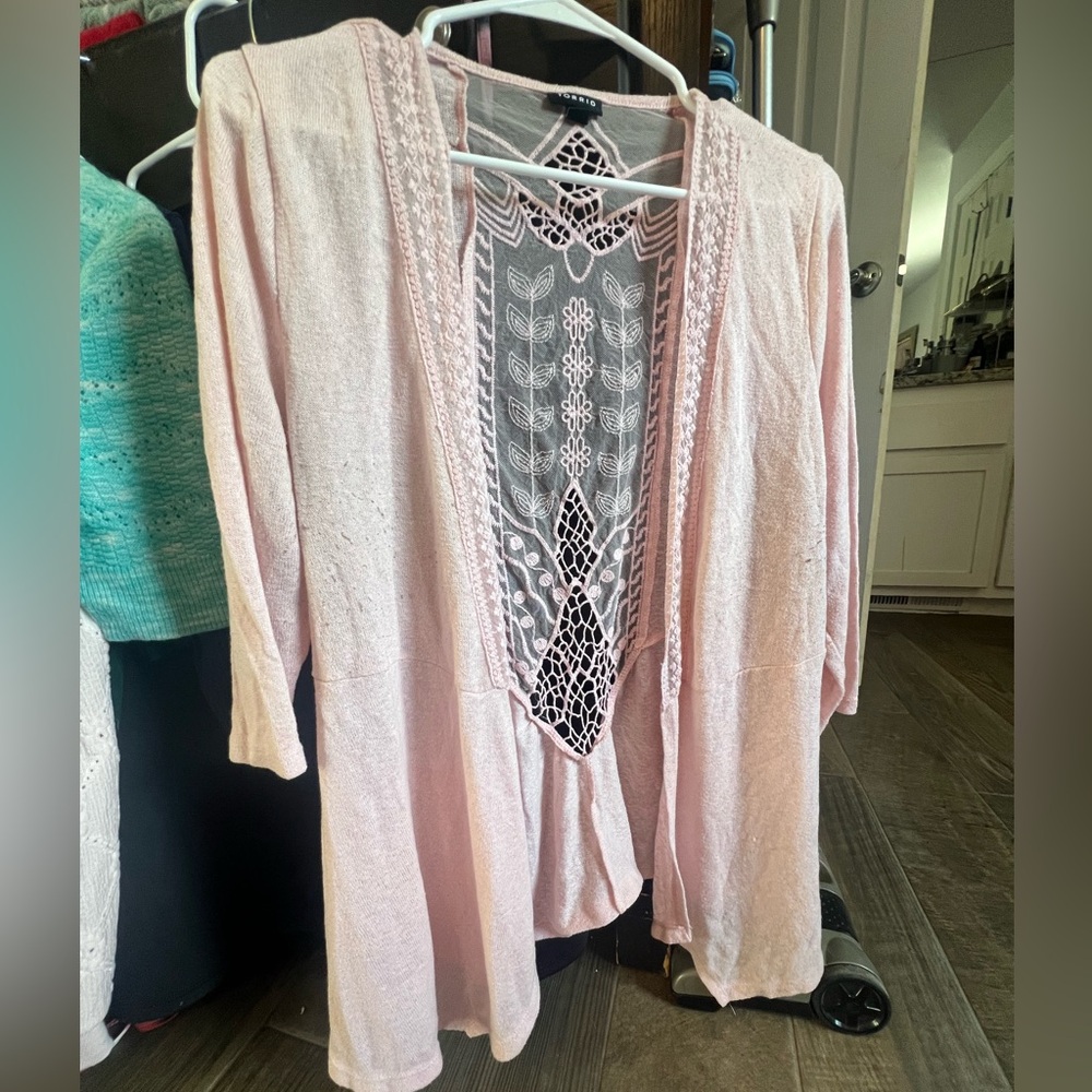 Torrid Blush Lace Knitwear
